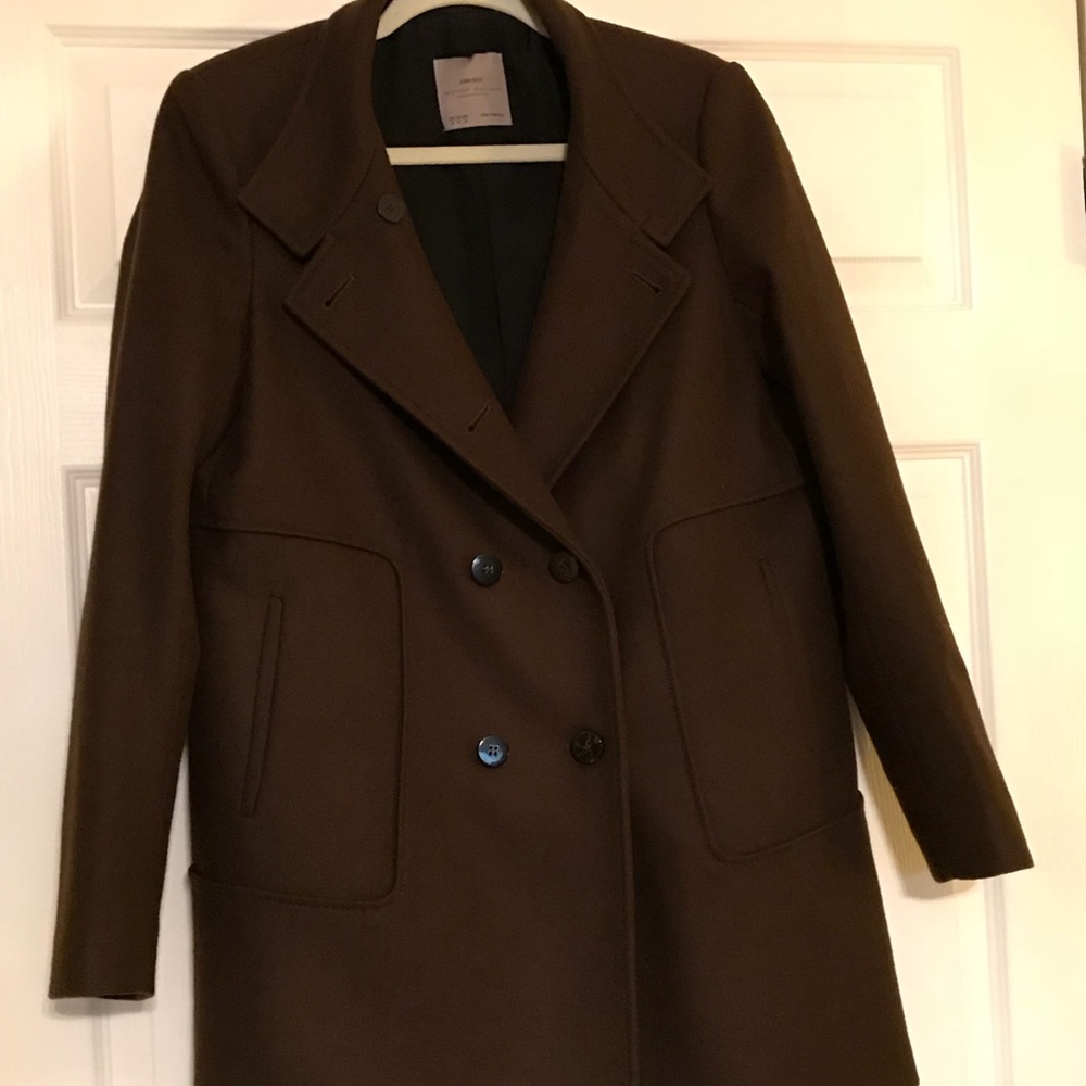 NWOT Zara Basic brown coat